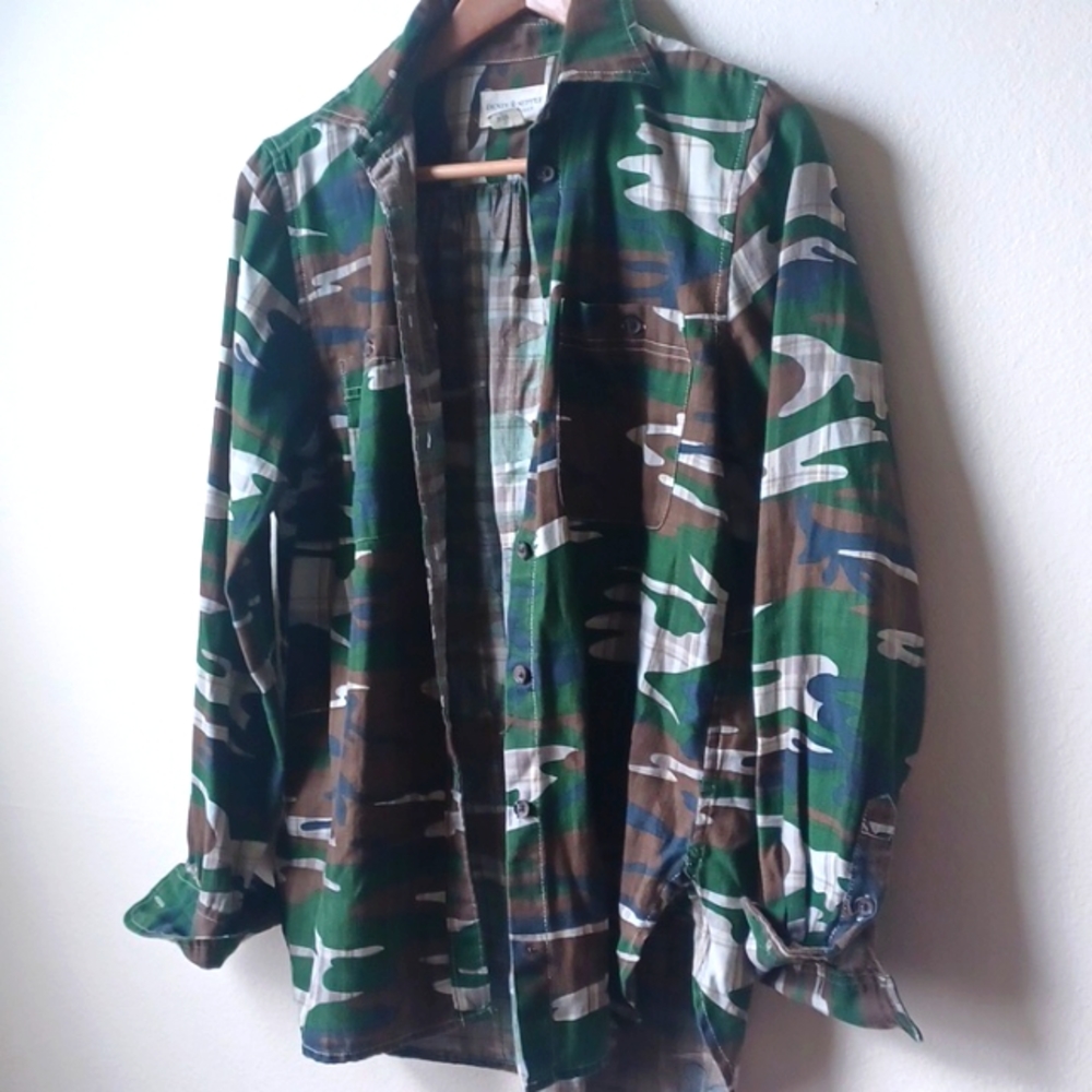 Denim & Supply Camo Button Down Shirt Women's XS Ralph Lauren